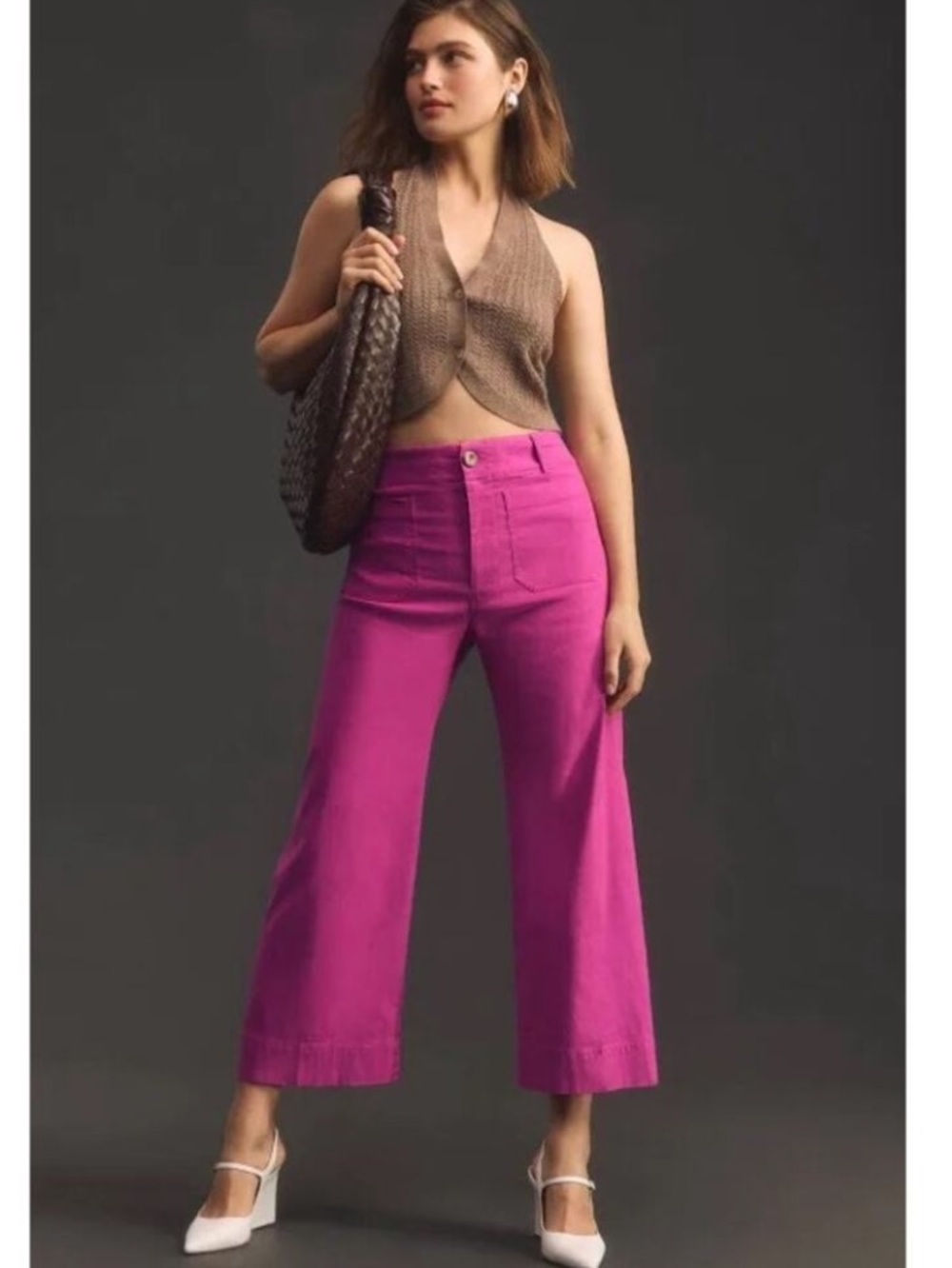 Maeve Anthropologie Colette High Waisted Stretch Wide Leg Pants